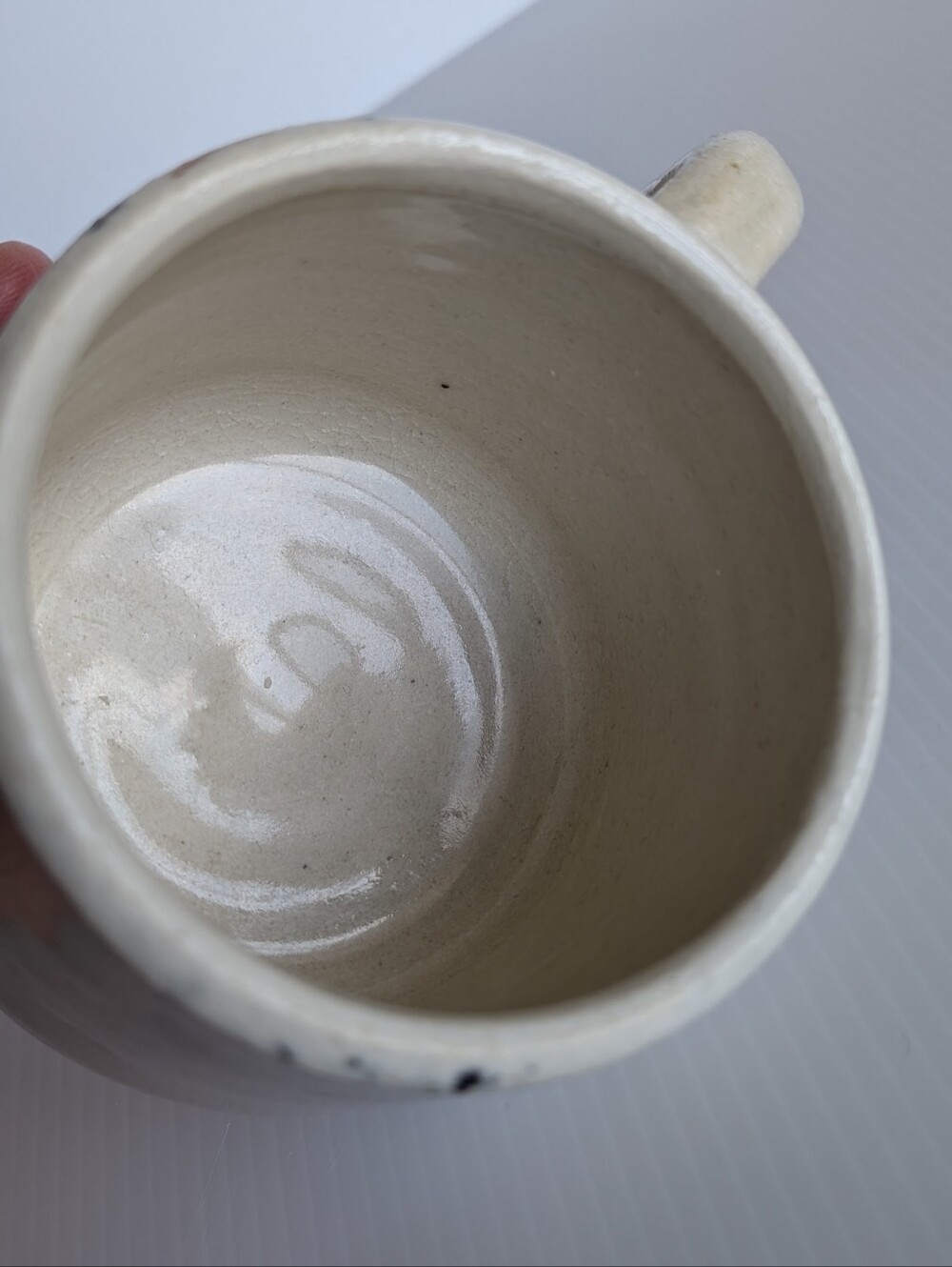 Rustic Studio Pottery Mug Handmade Stoneware Abstract Tree Ceramic Cup - Picture 5 of 10